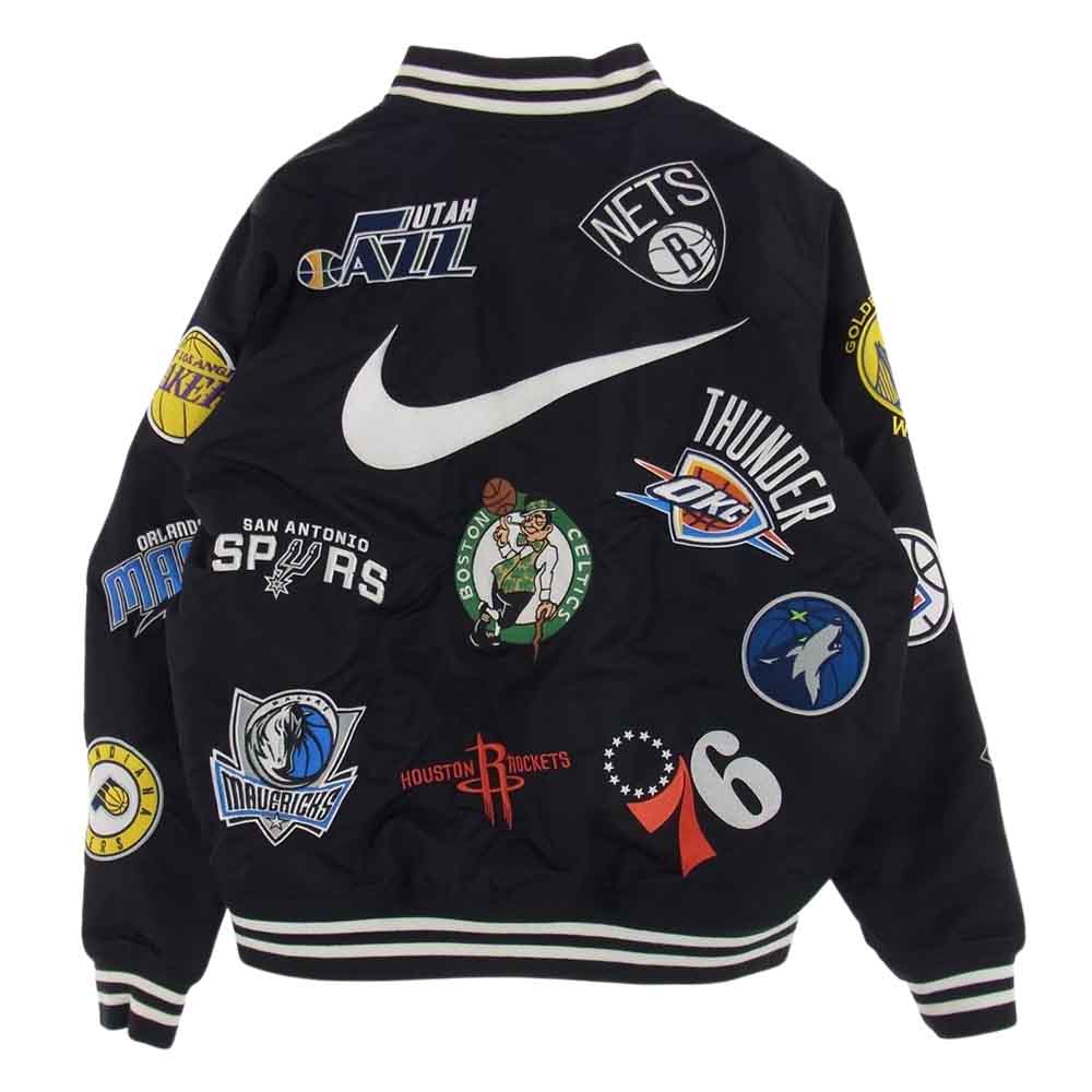 Supreme シュプリーム 18SS NIKE ナイキ NBA Teams Warm-Up Jacket チームワッペン ウォームアップ ブルゾン ジャケット ブラック系 M【中古】