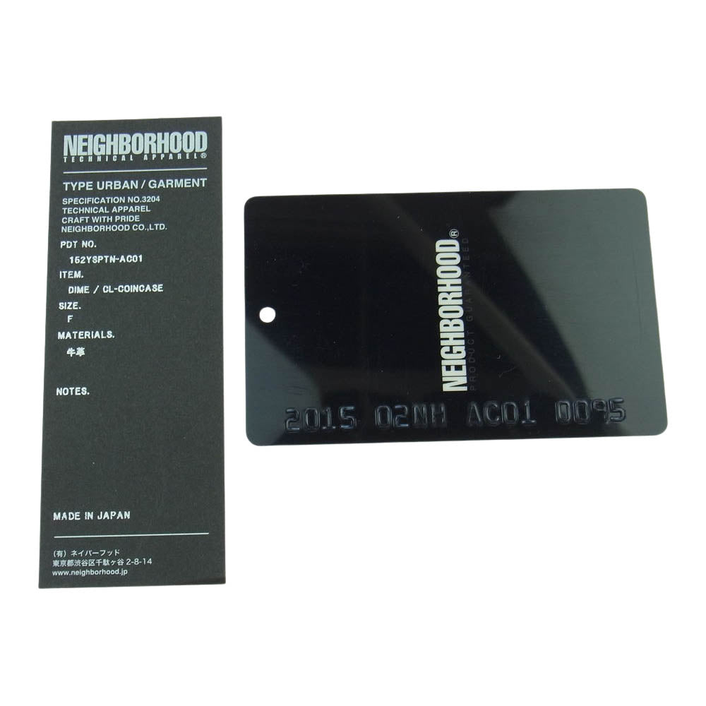 PORTER ポーター NEIGHBORHOOD ネイバーフッド 152YSPTN-AC01 DIME/CL-COINCASE レザー コインケース ブラック系【極上美品】【中古】