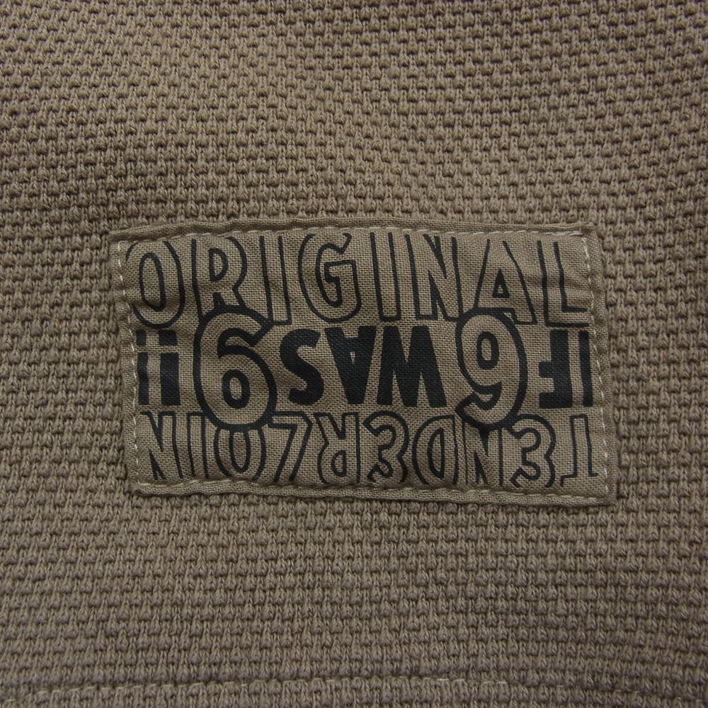 TENDERLOIN テンダーロイン MOSS STITCH 3/4 POLO モス ステッチ バックロゴ刺繍 ポロシャツ ブラウン系 L【美品】【中古】