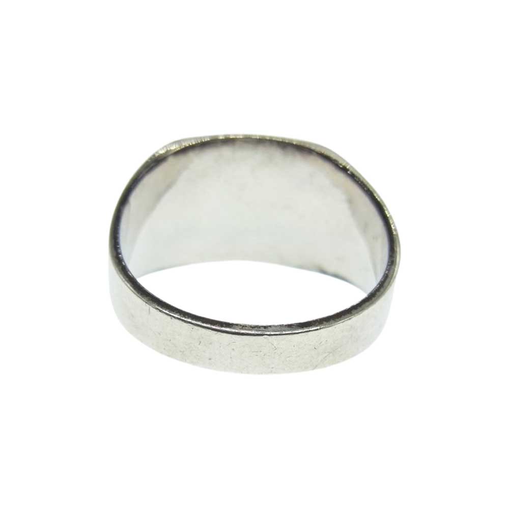 TARO WASHIMI ワシミタロウ 鷲見太郎 購入時ギャランティ付属 WSR6 K18 コンチョ付き 印台 リング シルバー系 ゴールド系 18号【中古】