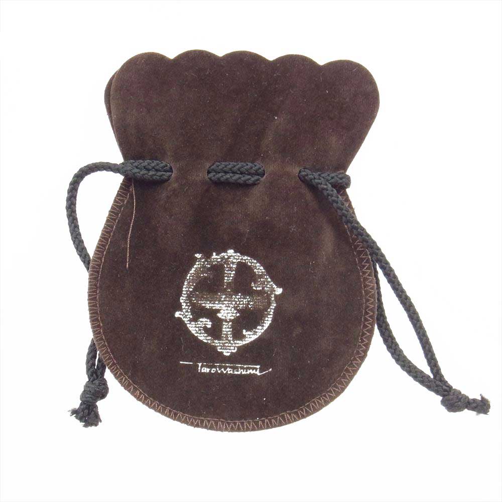 TARO WASHIMI ワシミタロウ 鷲見太郎 購入時ギャランティ付属 WSR6 K18 コンチョ付き 印台 リング シルバー系 ゴールド系 18号【中古】