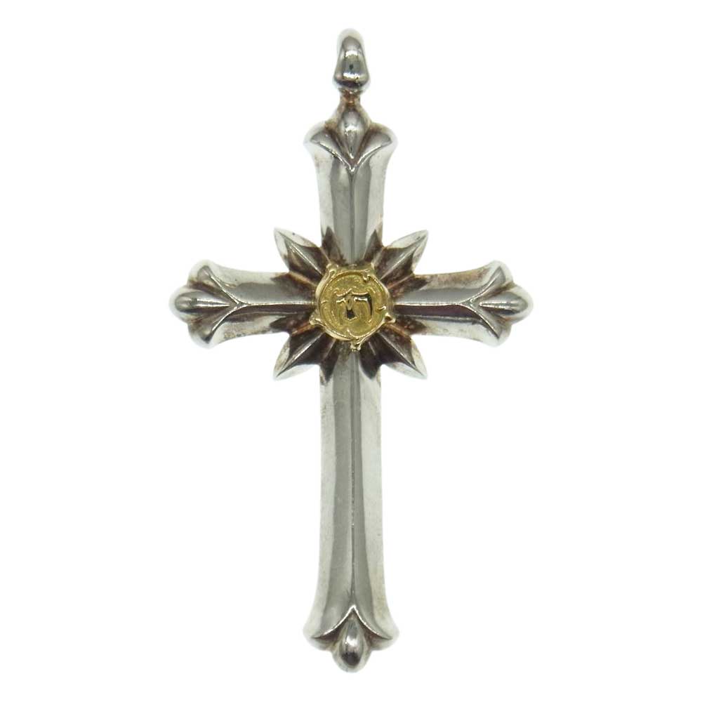 TARO WASHIMI ワシミタロウ 鷲見太郎 購入時ギャランティ付属 K18 Eagle Metal New Cross Pendant Arabesqu ニュークロス アラベスク イーグル金メタル ペンダントトップ シルバー系 ゴールド系【中古】