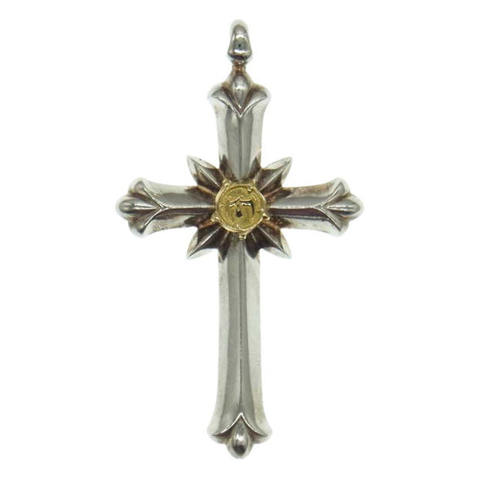 TARO WASHIMI ワシミタロウ 鷲見太郎 購入時ギャランティ付属 K18 Eagle Metal New Cross Pendant Arabesqu ニュークロス アラベスク イーグル金メタル ペンダントトップ シルバー系 ゴールド系【中古】