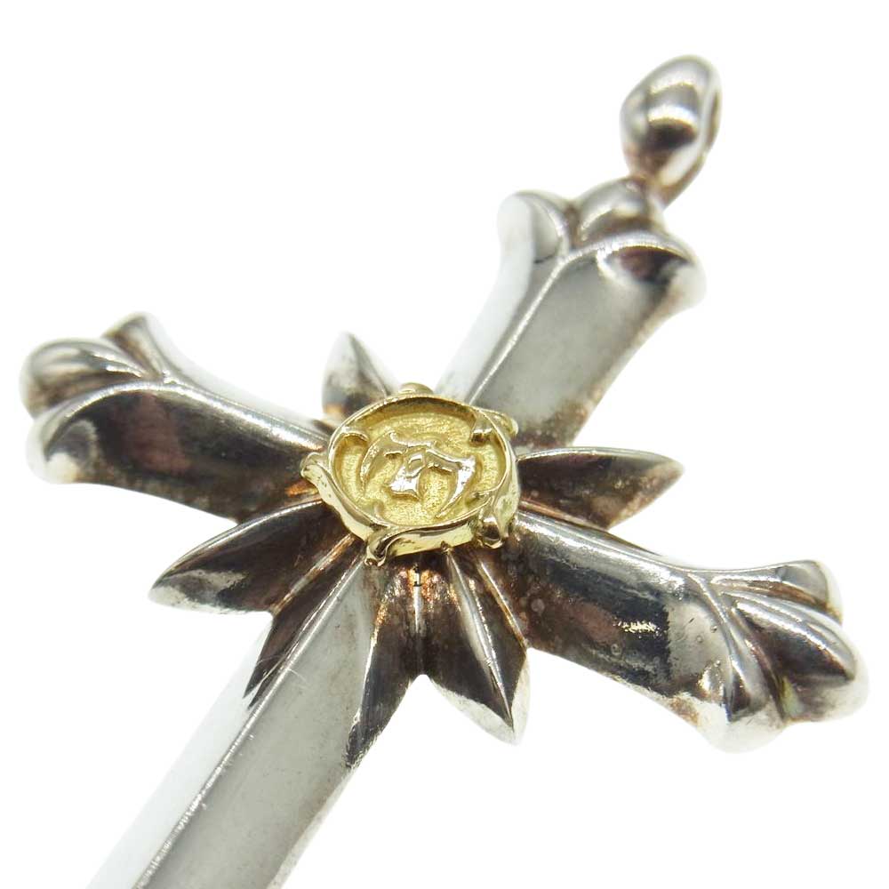 TARO WASHIMI ワシミタロウ 鷲見太郎 購入時ギャランティ付属 K18 Eagle Metal New Cross Pendant Arabesqu ニュークロス アラベスク イーグル金メタル ペンダントトップ シルバー系 ゴールド系【中古】