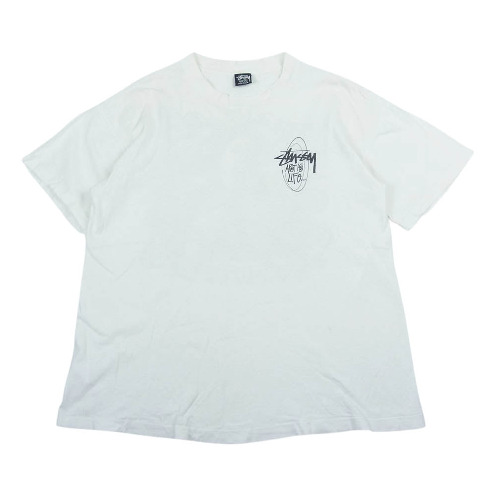 STUSSY ステューシー ヴィンテージ 80s タグ バックプリント ヴィーナス Tシャツ ホワイト系 XL【中古】
