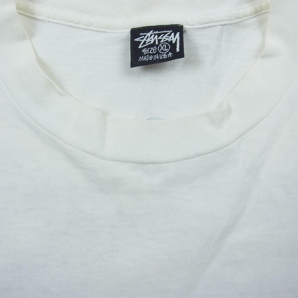 STUSSY ステューシー ヴィンテージ 80s タグ バックプリント ヴィーナス Tシャツ ホワイト系 XL【中古】