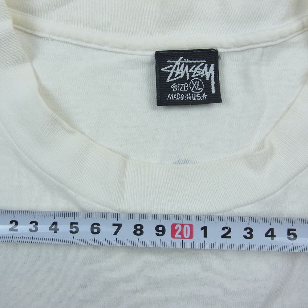STUSSY ステューシー ヴィンテージ 80s タグ バックプリント ヴィーナス Tシャツ ホワイト系 XL【中古】