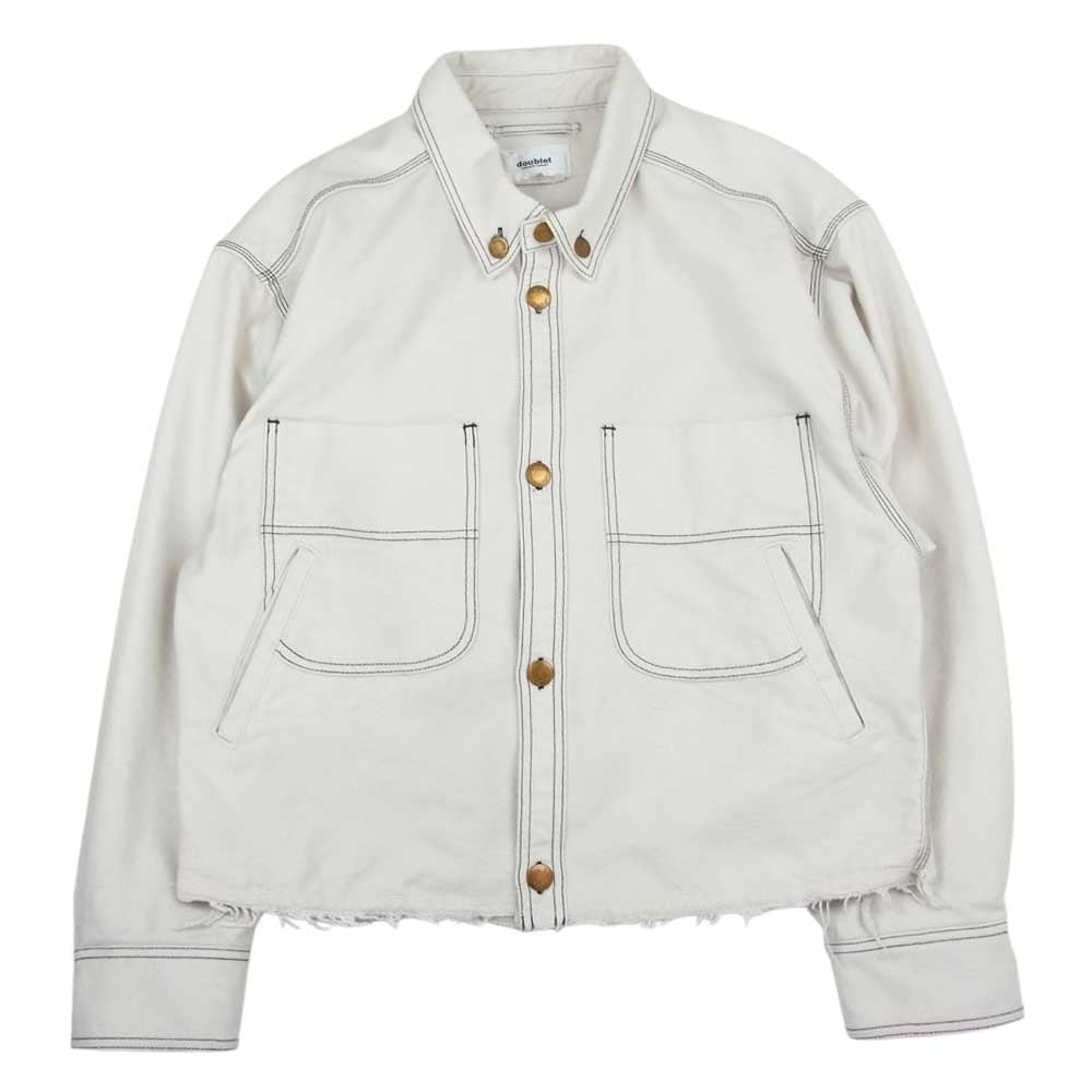 ダブレット 20SS HEAVY TWILL CUT-OFF JACKET ヘビーツイル カットオフ ジャケット ホワイト系 M【中古】