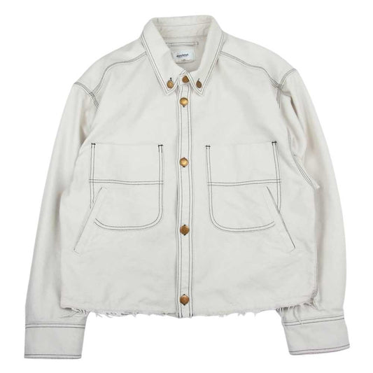 ダブレット 20SS HEAVY TWILL CUT-OFF JACKET ヘビーツイル カットオフ ジャケット ホワイト系 M【中古】