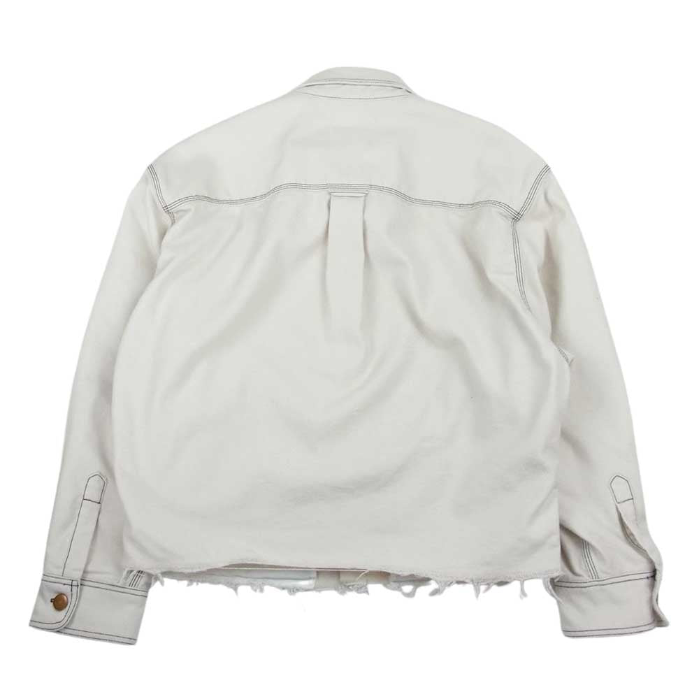 ダブレット 20SS HEAVY TWILL CUT-OFF JACKET ヘビーツイル カットオフ ジャケット ホワイト系 M【中古】