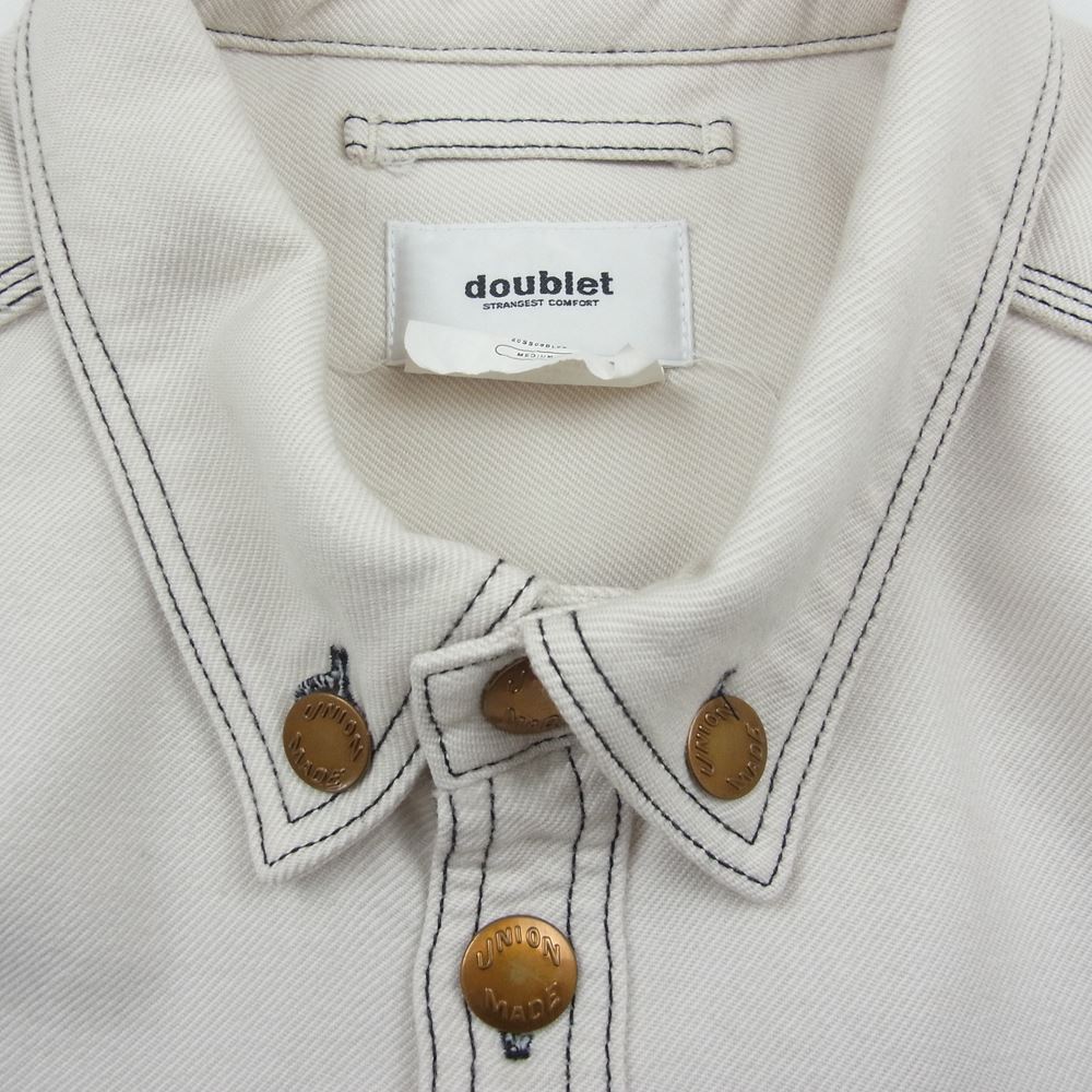 ダブレット 20SS HEAVY TWILL CUT-OFF JACKET ヘビーツイル カットオフ ジャケット ホワイト系 M【中古】