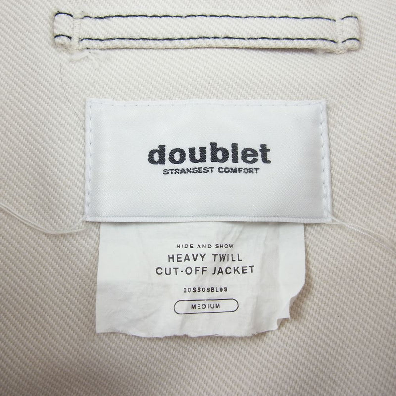ダブレット 20SS HEAVY TWILL CUT-OFF JACKET ヘビーツイル カットオフ 