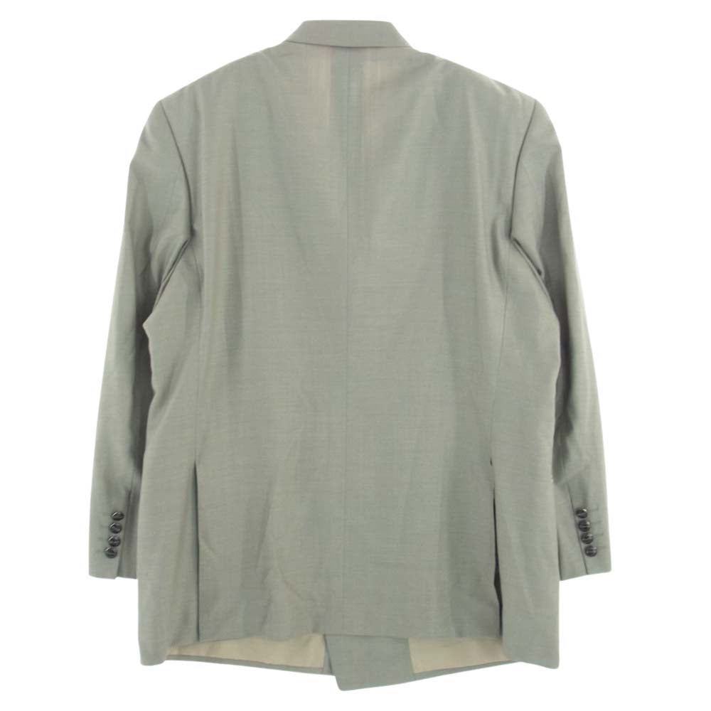 Aquascutum アクアスキュータム シルク混 ピークドラペル ロゴ釦