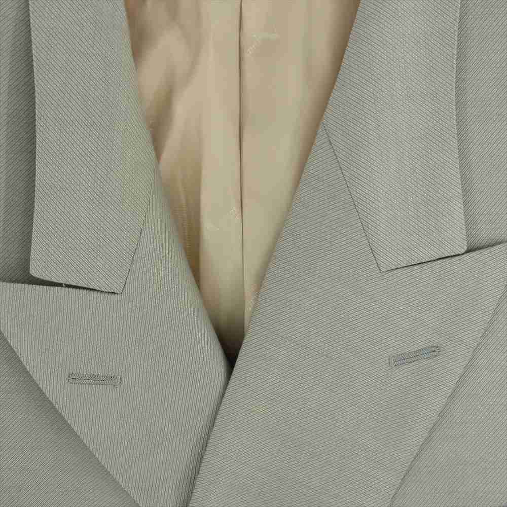 Aquascutum アクアスキュータム シルク混 ピークドラペル ロゴ釦