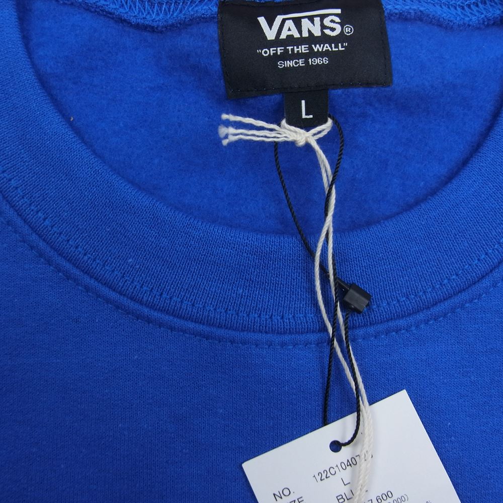 STANDARD CALIFORNIA スタンダードカリフォルニア 23SS × Vans 20周年記念 コラボ Factory Team シールドロゴ クルーネック スウェット ブルー系 L【新古品】【未使用】【中古】