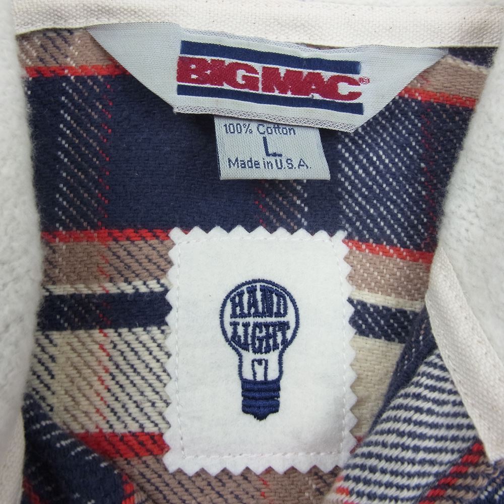 STANDARD CALIFORNIA スタンダードカリフォルニア 23SS × BIGMAC HAND LIGHT × SD Vintage BIGMAC Hoodie Flannel Shirt Limited ビックマック ハンドライト フランネル フーディー 長袖 シャツ マルチカラー系 L【新古品】【未使用】【中古】