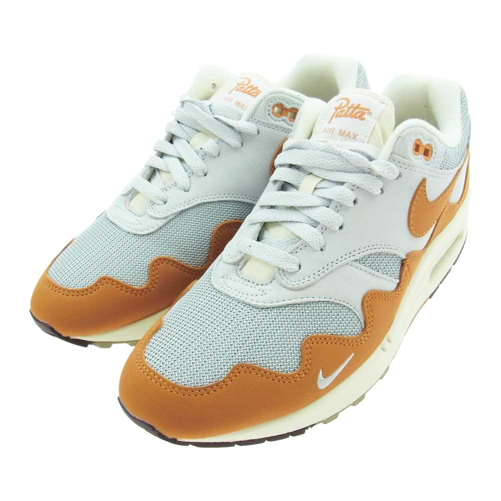 NIKE ナイキ DH1348-001 AIR MAX 1 PATTA THE WAVE" MONARCH パタ エアマックス ザウェーブ モナーク スニーカー オレンジ系 グレー系 オフホワイト系 27.0cm【新古品】【未使用】【中古】