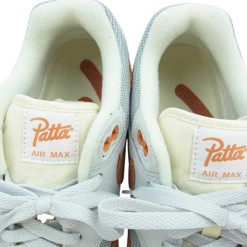 NIKE ナイキ DH1348-001 AIR MAX 1 PATTA THE WAVE" MONARCH パタ エアマックス ザウェーブ モナーク スニーカー オレンジ系 グレー系 オフホワイト系 27.0cm【新古品】【未使用】【中古】