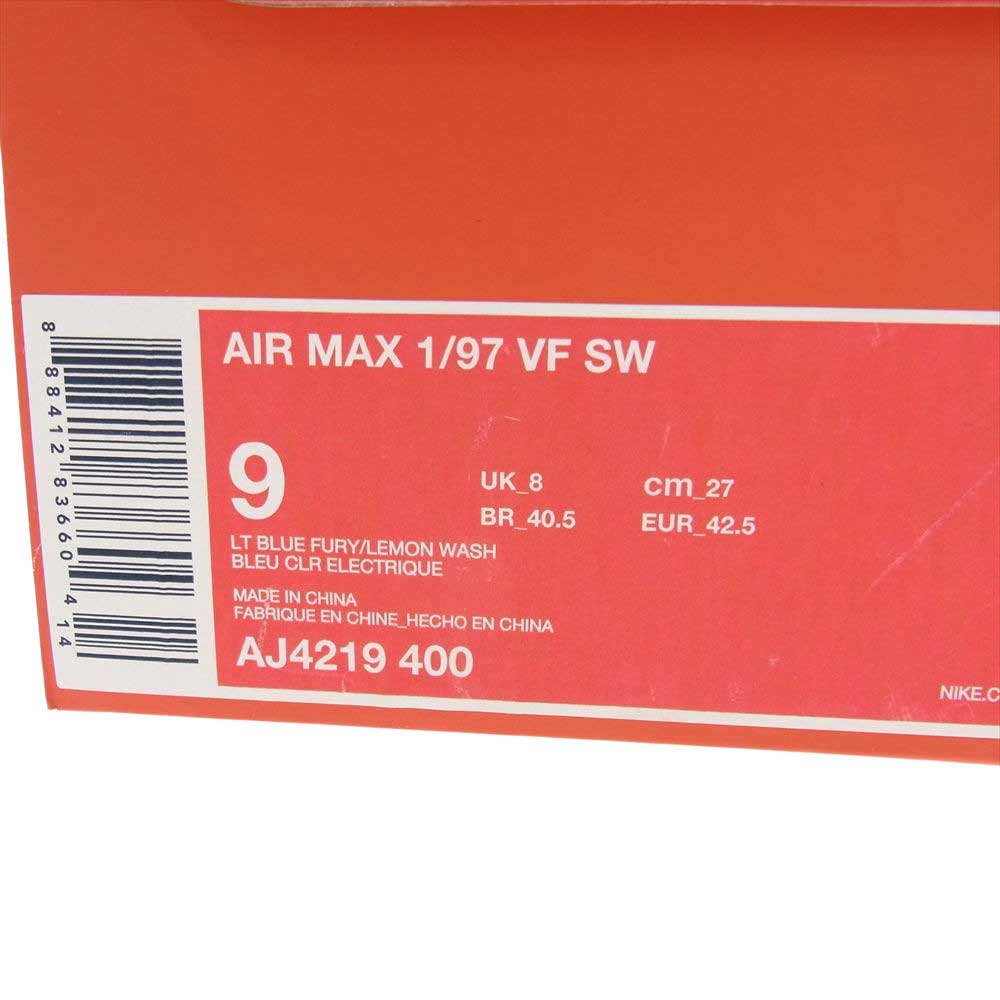 NIKE ナイキ AJ4219-400 Sean Wotherspoon ショーン ウェザーズプーンAir Max 1 97 SW  Collector's Dream エアマックス スニーカー マルチカラー系 27.0cm【中古】