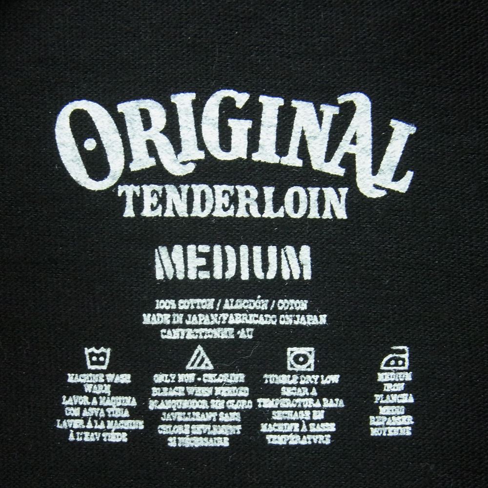 TENDERLOIN テンダーロイン TEE RH ロゴ プリント 半袖 Tシャツ コットン ニカラグア製 ブラック系 M【中古】