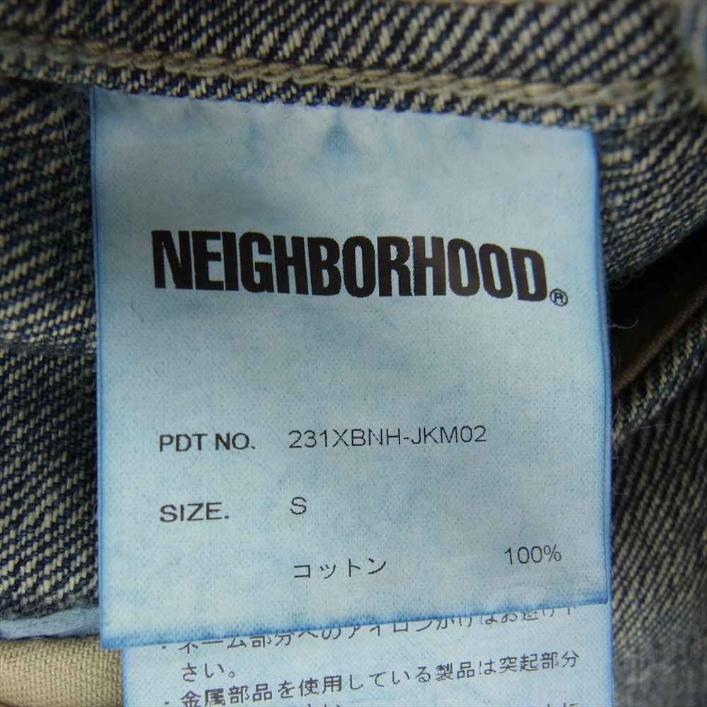 NEIGHBORHOOD ネイバーフッド 231XBNH-JKM02 WASHED DENIM TYPE-4 JACKET ウォッシュド デニム 4th ジャケット インディゴブルー系 S【新古品】【未使用】【中古】