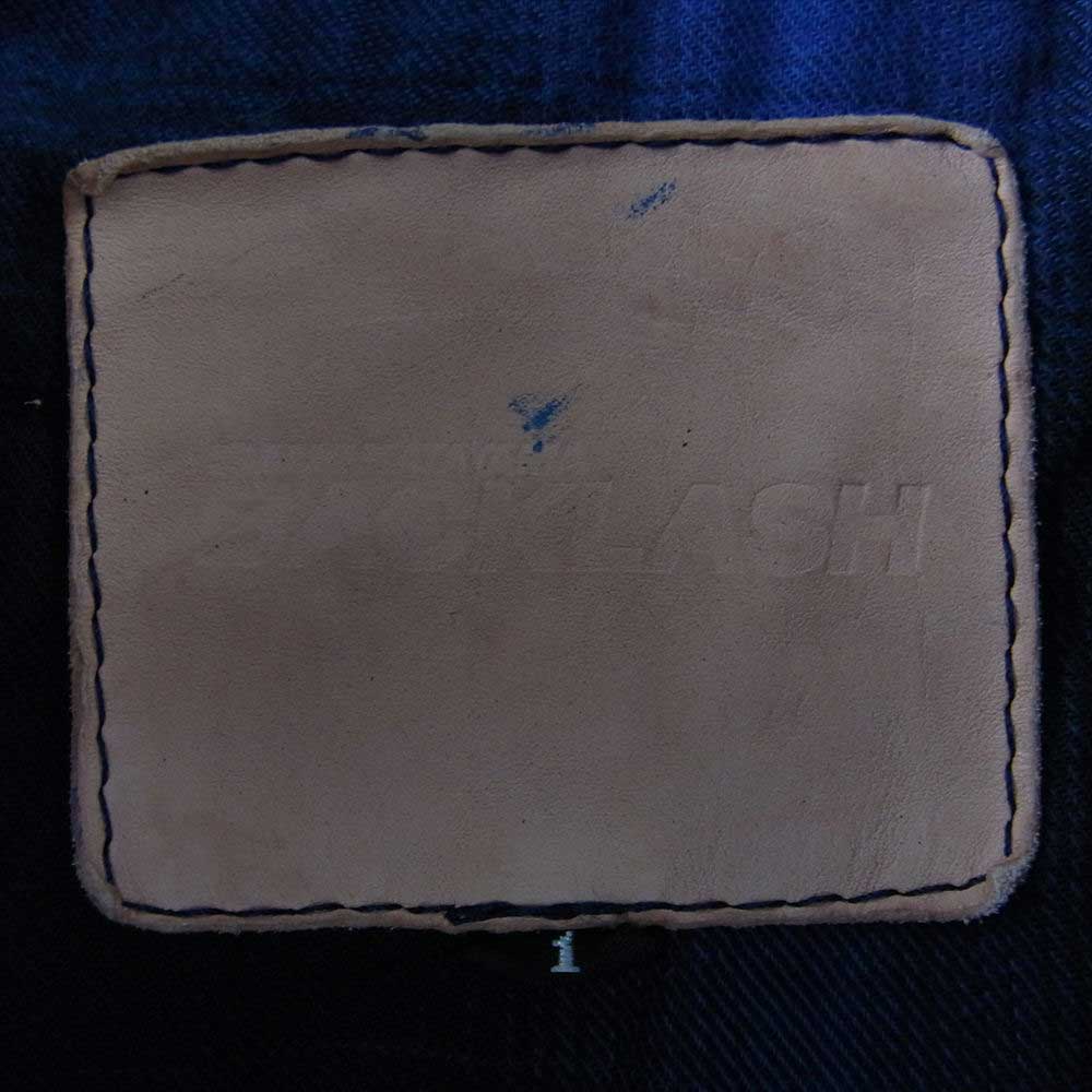 ISAMUKATAYAMA BACKLASH イサムカタヤマバックラッシュ 2035-01' JAPAN CALF GARMENT-WASH “HAND DYED” DOUBLE RIDERS ジャパンカーフ ガーメント ウォッシュ ハンド ダイ レザー ダブル ライダース ジャケット ブルー系 1【美品】【中古】