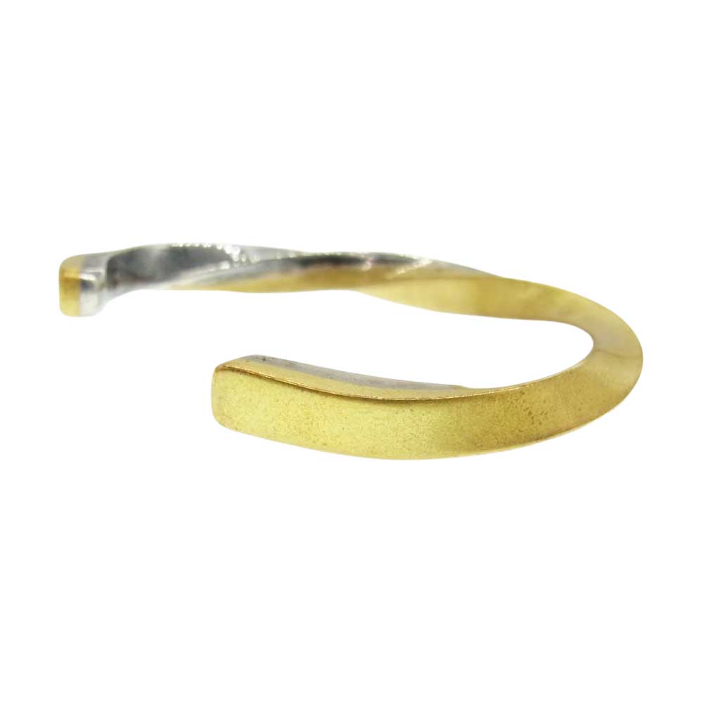 N.HOOLYWOOD エヌハリウッド amp japan アンプジャパン ブラス × シルバー コンビ ツイスト バングル シルバー系 ゴールド系【中古】