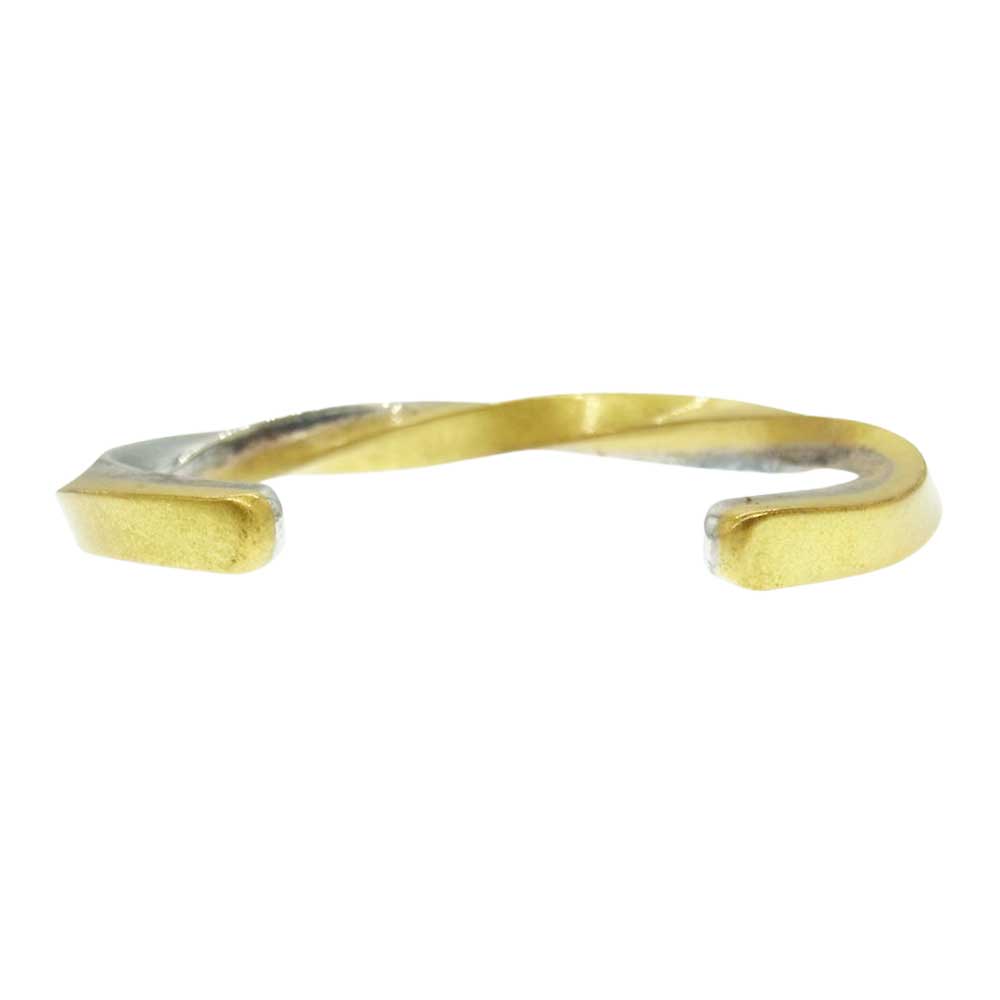 N.HOOLYWOOD エヌハリウッド amp japan アンプジャパン ブラス × シルバー コンビ ツイスト バングル シルバー系 ゴールド系【中古】