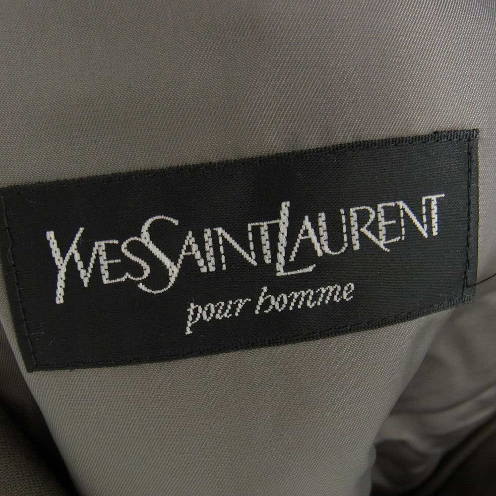 YVES SAINT LAURENT イヴサンローラン ネーム刺繍入り ダブル テーラード ジャケット 160 C94-W84-T165 AB4【中古】