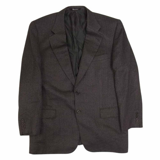 Aquascutum アクアスキュータム ヘリンボーン 2B テーラード ジャケット グレー系 100AB7【中古】
