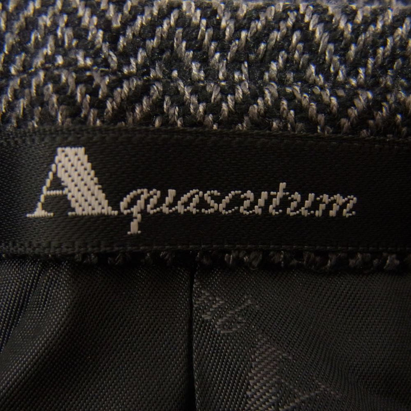 Aquascutum アクアスキュータム ヘリンボーン 2B テーラード ジャケット グレー系 100AB7【中古】