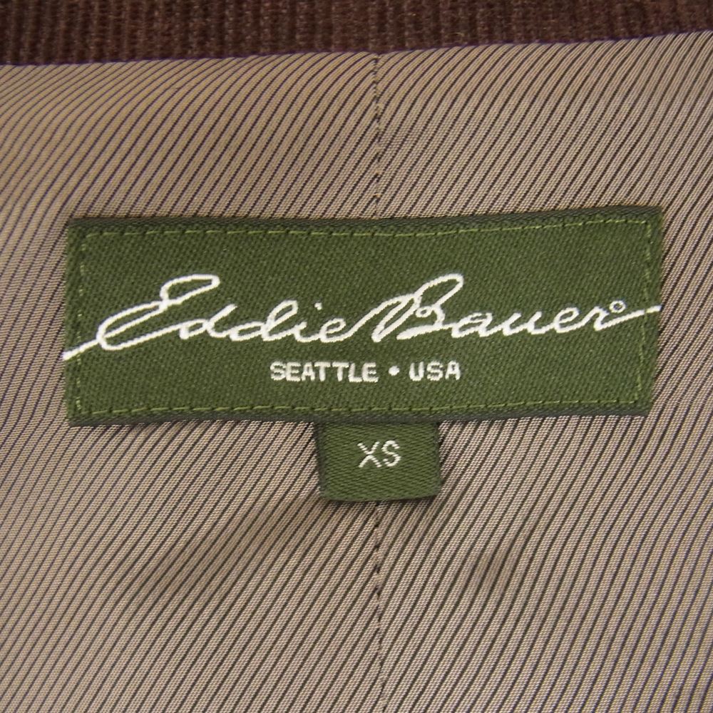 Eddie Bauer エディー・バウアー ハリスツイード くるみボタン ベスト ブラウン系 XS【中古】
