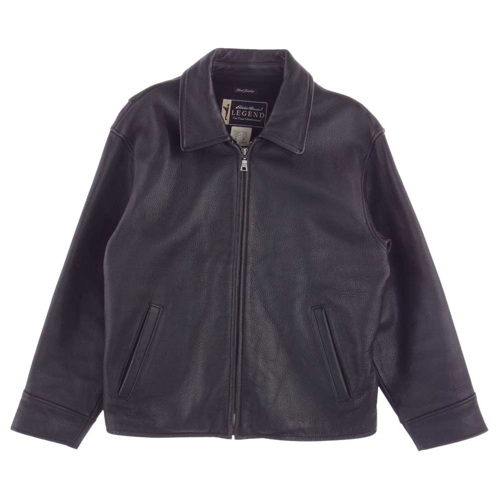 Eddie Bauer エディー・バウアー レザー ブルゾン ジャケット ブラック系 S【中古】