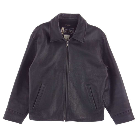 Eddie Bauer エディー・バウアー レザー ブルゾン ジャケット ブラック系 S【中古】