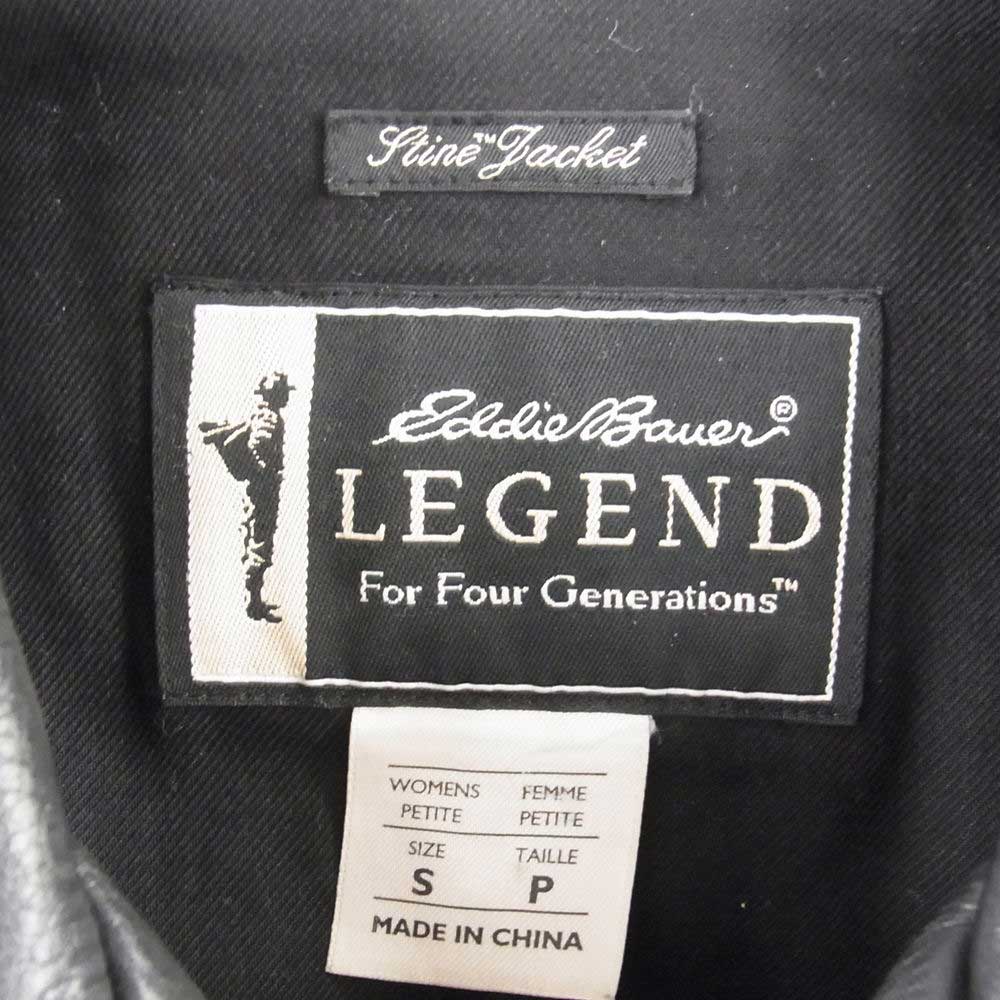 Eddie Bauer エディー・バウアー レザー ブルゾン ジャケット ブラック系 S【中古】