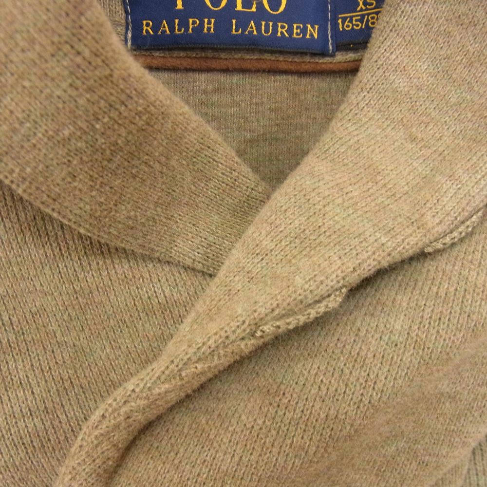 POLO RALPH LAUREN ポロ・ラルフローレン ショールカラー プルオーバー スウェット ブラウン系 XS【中古】