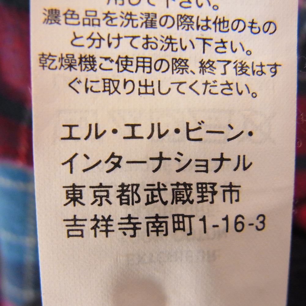 L.L.Bean エルエルビーン フリースライナー ネル チェック シャツ レッド系 S【中古】
