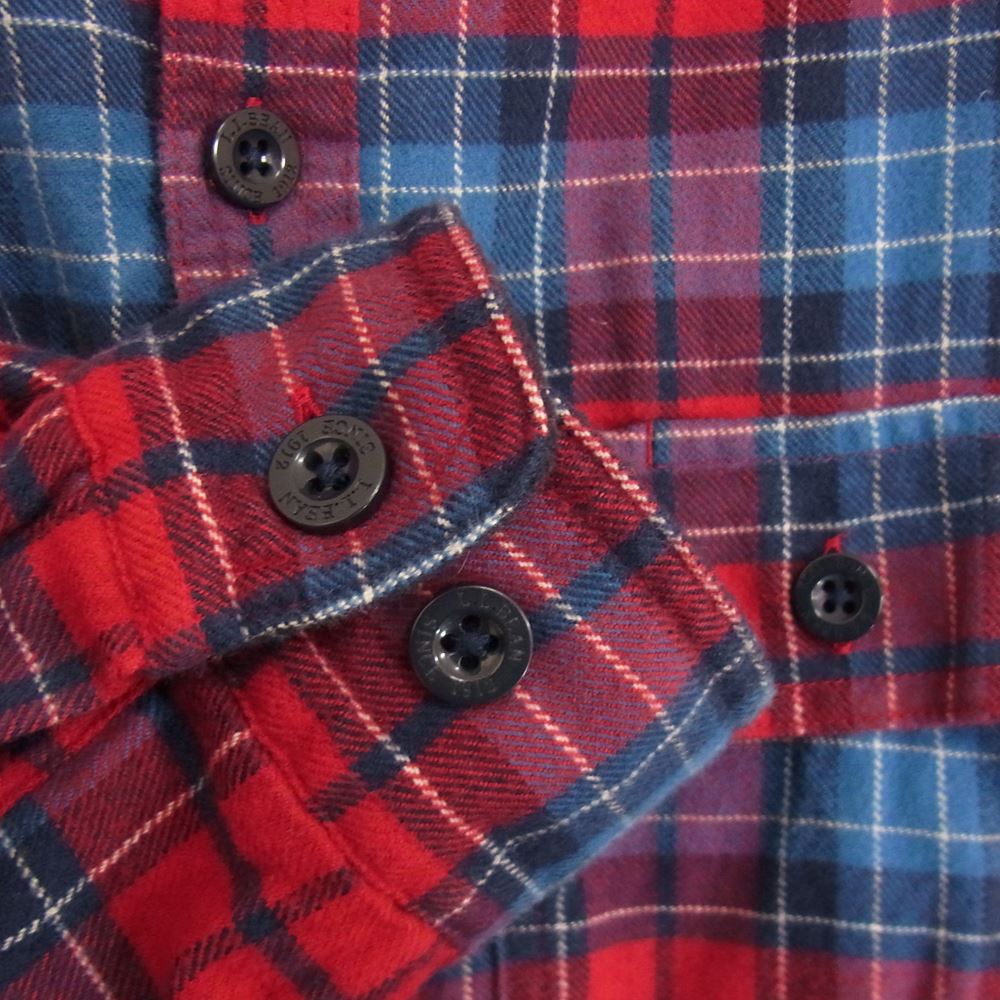 L.L.Bean エルエルビーン フリースライナー ネル チェック シャツ レッド系 S【中古】
