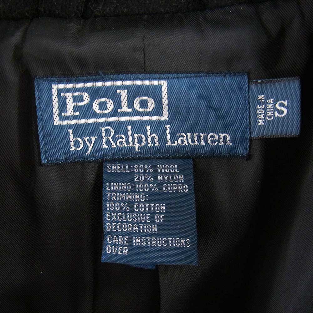 POLO RALPH LAUREN ポロ・ラルフローレン メルトン Pコート ピーコート ブラック系 S【中古】