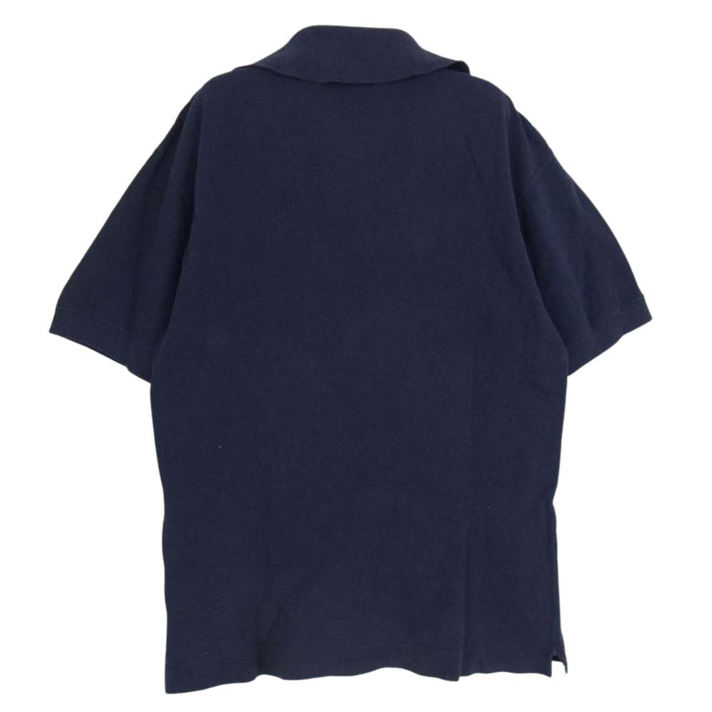 ヴィンテージ ビンテージ 70s 初期 フランス製 LACOSTE ラコステ ポロシャツ ネイビー系 サイズ表記無【中古】