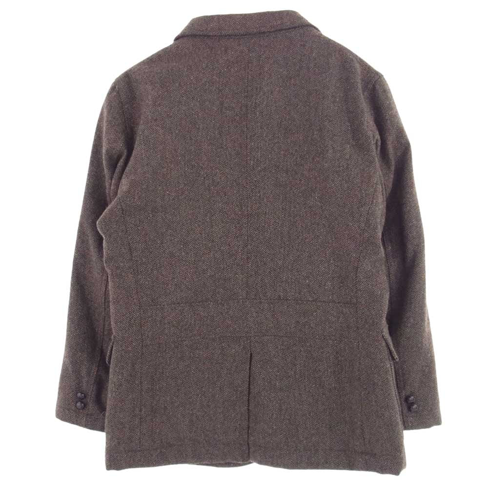 Eddie Bauer エディー・バウアー ツイード くるみボタン Thermore サーモアライナー ハンティング テーラード ジャケット ブラウン系 XS【中古】
