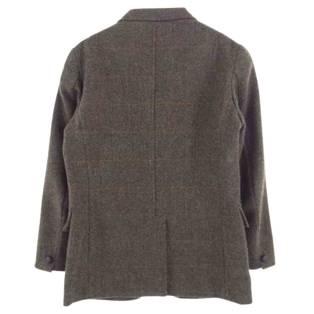 Eddie Bauer エディー・バウアー ハリスツイード くるみボタン テーラード ジャケット ブラウン系 カーキ系 XS【中古】