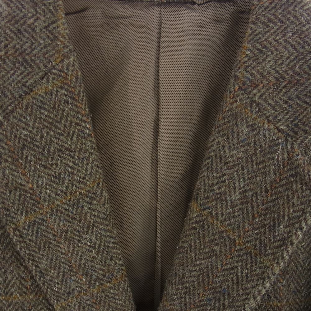 Eddie Bauer エディー・バウアー ハリスツイード くるみボタン テーラード ジャケット ブラウン系 カーキ系 XS【中古】