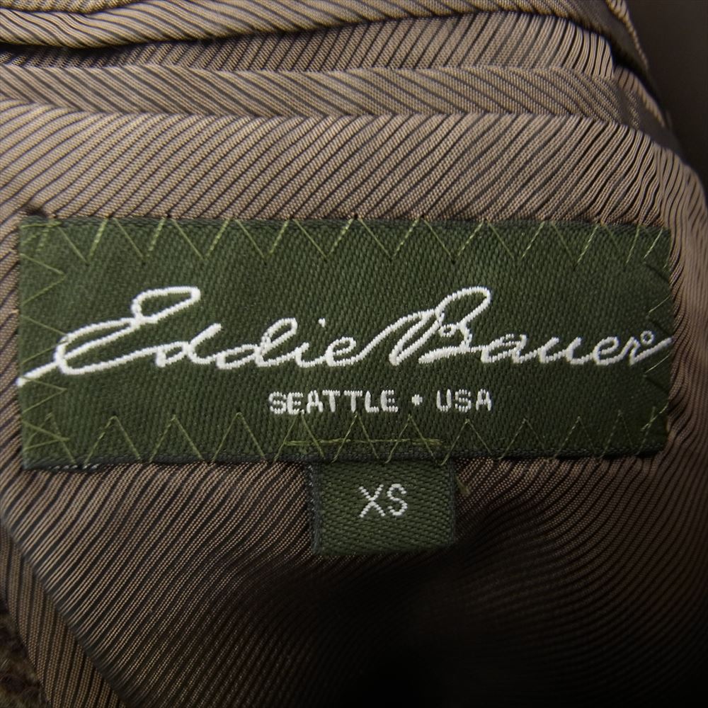 Eddie Bauer エディー・バウアー ハリスツイード くるみボタン テーラード ジャケット ブラウン系 カーキ系 XS【中古】
