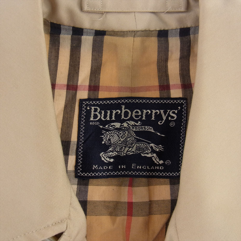 BURBERRY バーバリー 英国製 ステンカラー コート 裏地ノバチェック バルマカーンコート ベージュ系 サイズ表記無【中古】