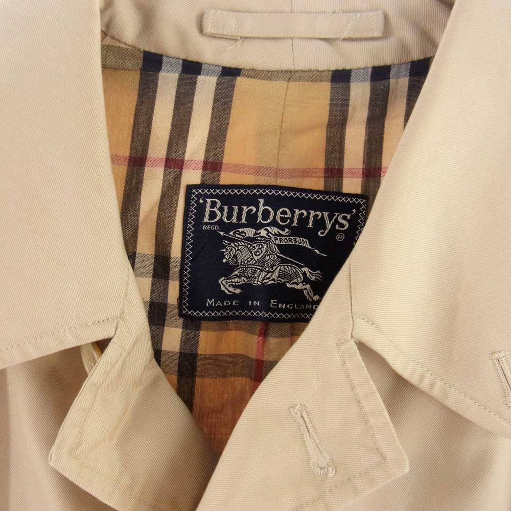 BURBERRY バーバリー 英国製 ステンカラー コート 裏地ノバチェック バルマカーンコート ベージュ系 サイズ表記無【中古】