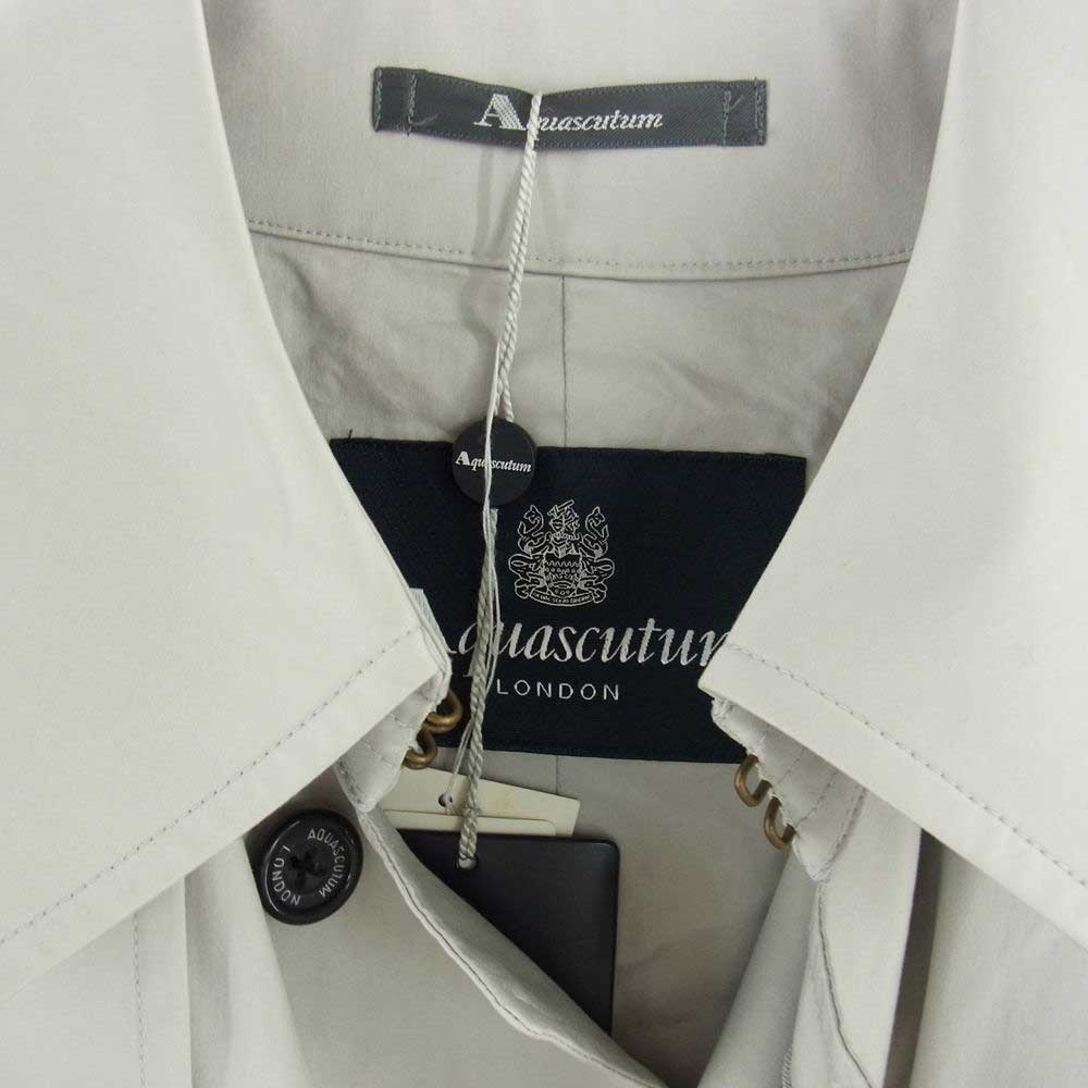 Aquascutum アクアスキュータム 日本製 撥水加工 トレンチコート ベージュ系 34【中古】