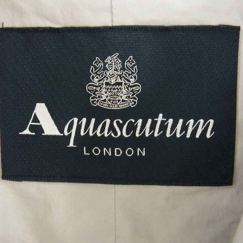 Aquascutum アクアスキュータム 日本製 撥水加工 トレンチコート ベージュ系 34【中古】