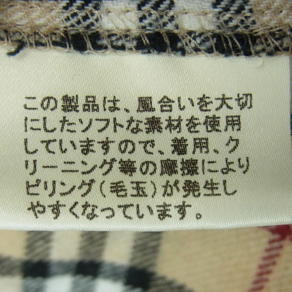 BURBERRY BLUE LABEL バーバリーブルーレーベル FEF61-526-43 ノバチェック 長袖 シャツ 日本製 ライトブラウン系 38【中古】