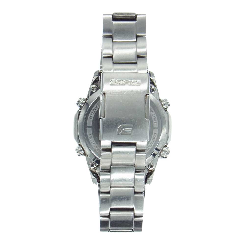 CASIO カシオ EQW-550 × EDIFICE エディフィス EQW-550D-1AJF タフソーラー 電波 時計 ブラック系 シルバー系【中古】